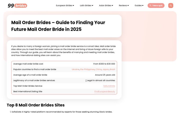 Screenshot of 99brides.net