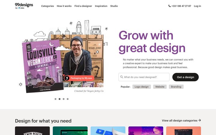 Screenshot of 99designs.fr