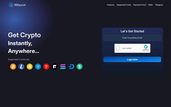 Screenshot of 99faucet.com