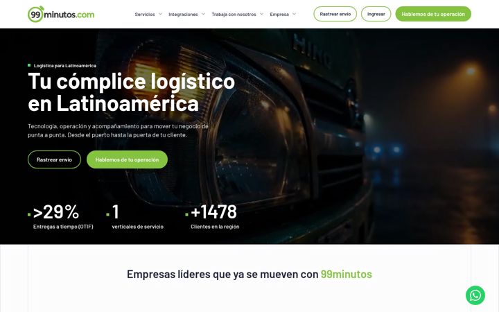 Screenshot of 99minutos.com