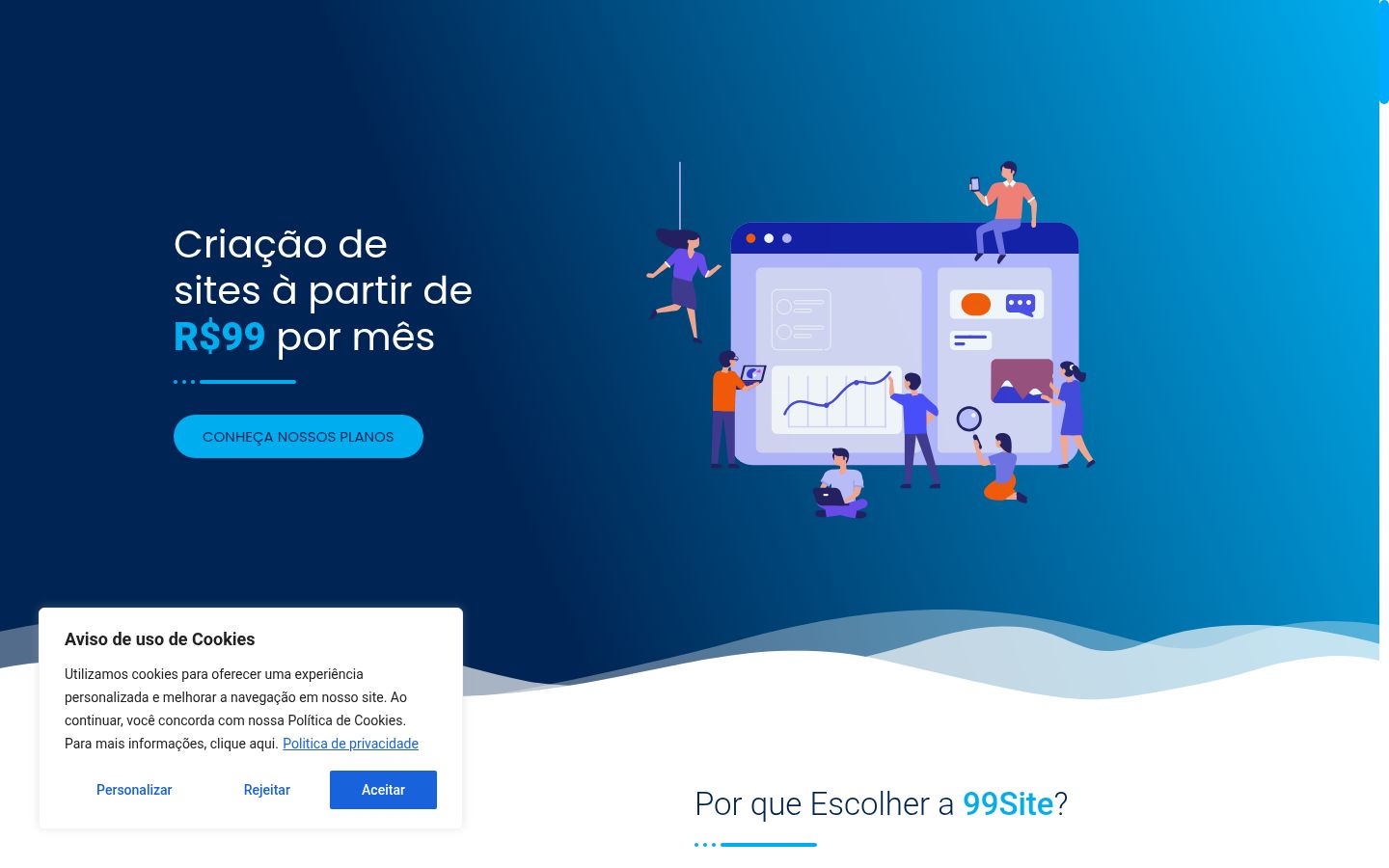 Captura de pantalla del banner de consentimiento mostrado antes de cualquier interacción