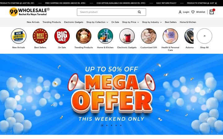 Screenshot of 99wholesale.com