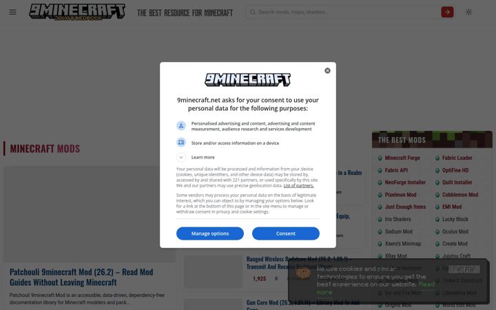 Screenshot van 9minecraft.net