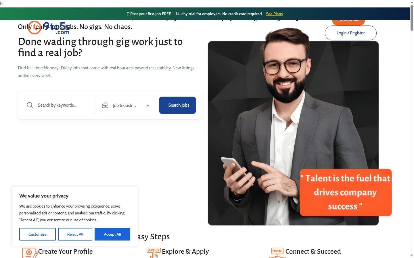 Sutikimo reklamjuostės, rodytos prieš bet kokią sąveiką, ekrano kopija