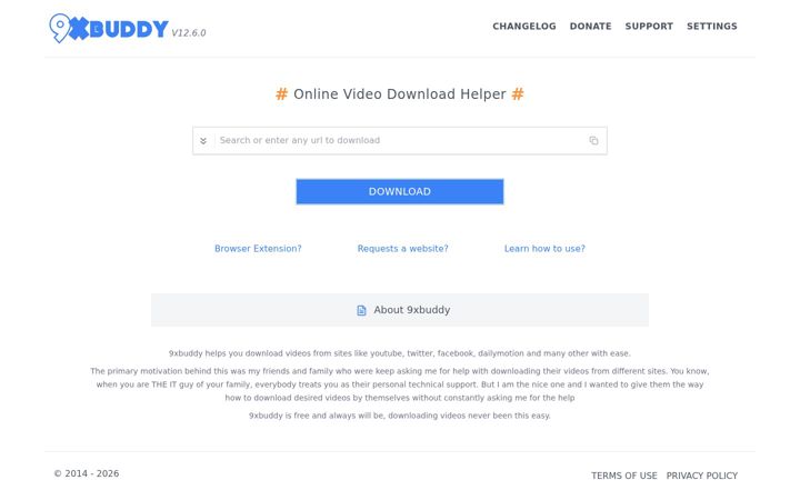 Screenshot of 9xbuddy.com