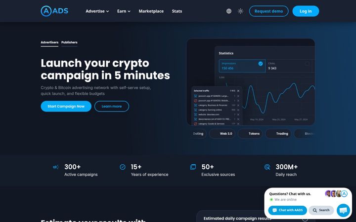 Screenshot ta' a-ads.com