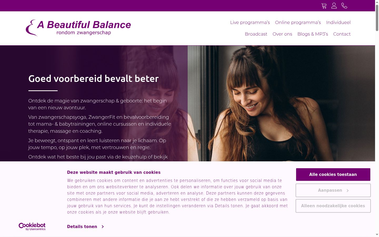 Screenshot tal-banner tal-kunsens muri qabel kwalunkwe interazzjoni