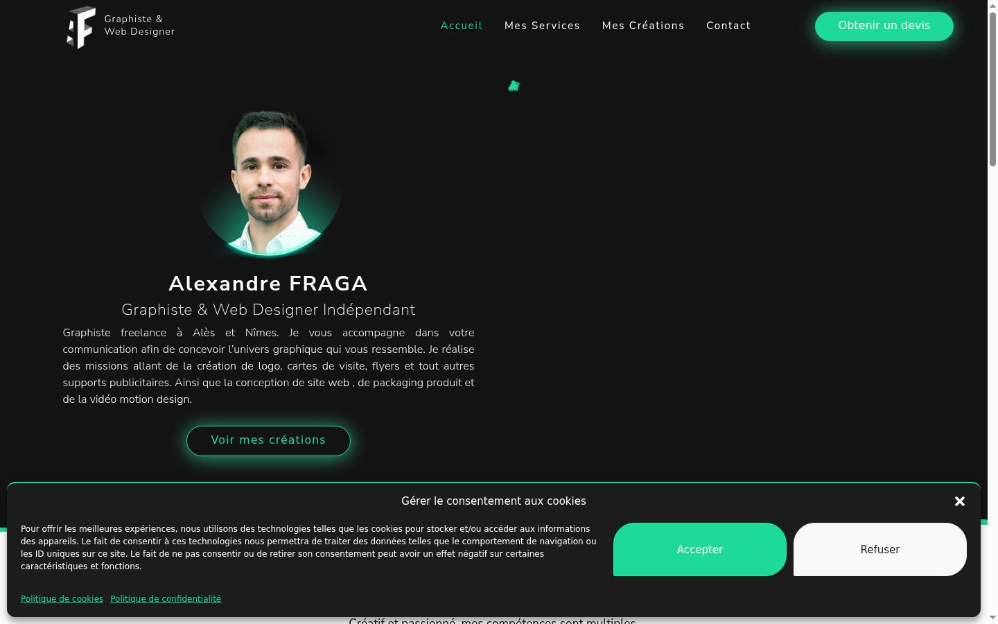 Screenshot des Einwilligungsbanners vor jeglicher Interaktion