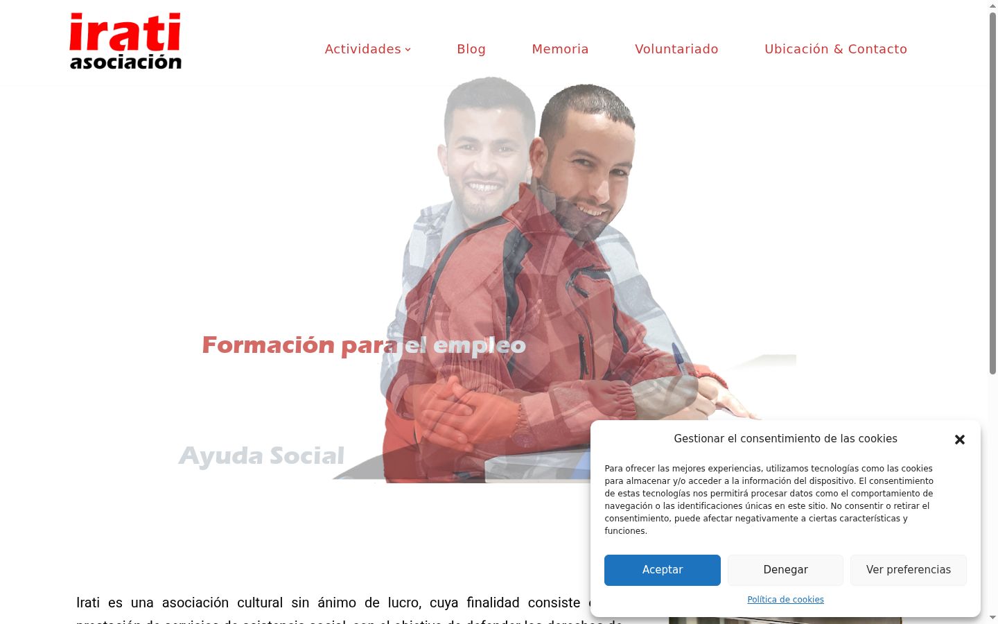 Skärmbild av samtyckesbannern som visades före någon interaktion