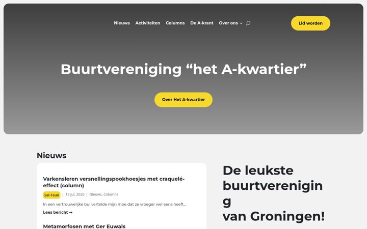 Screenshot of a-kwartier.nl