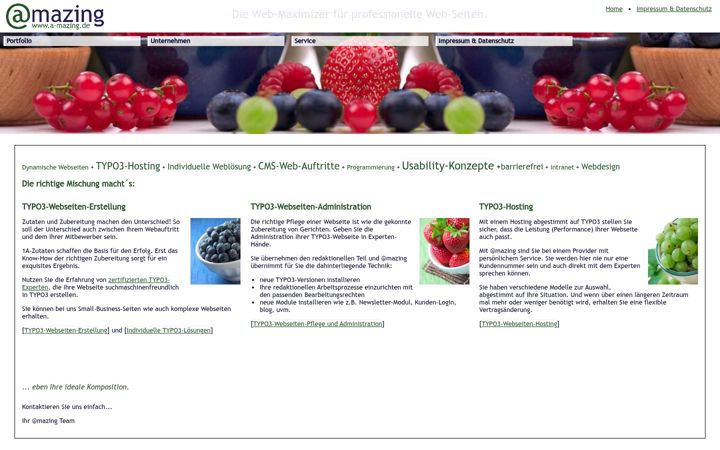 Screenshot of a-mazing.net