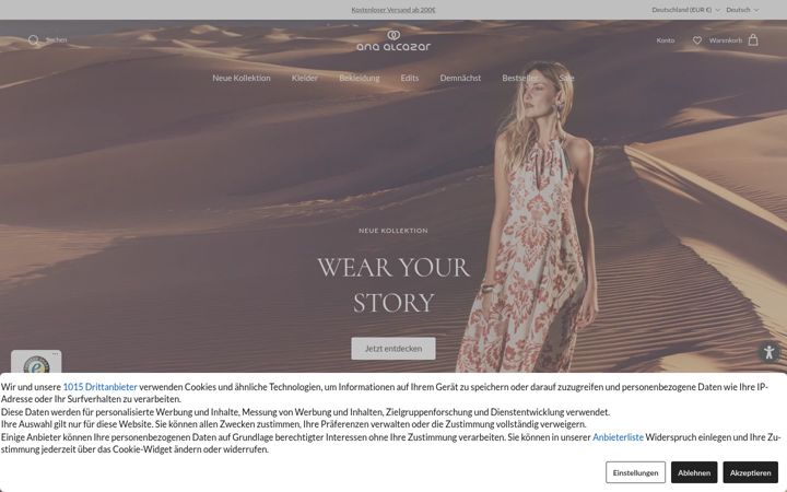 Screenshot of a-n-a.com