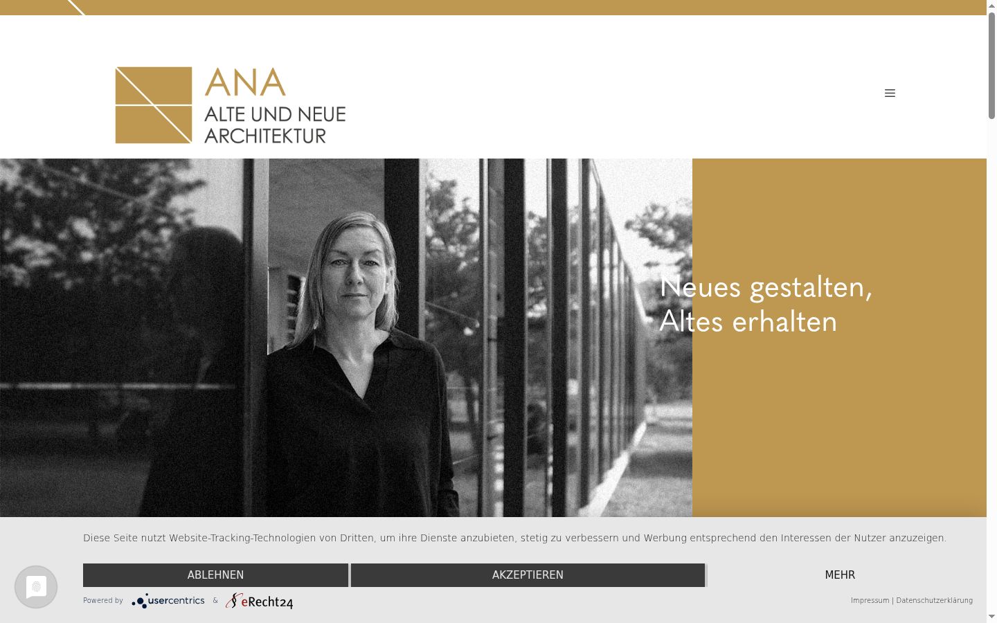 Captura de ecrã do banner de consentimento apresentado antes de qualquer interação