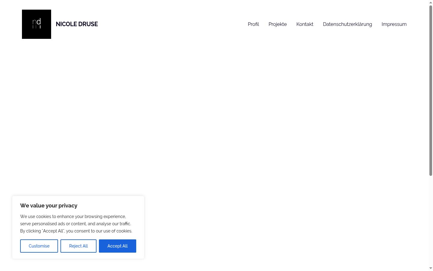 Captura de ecrã do banner de consentimento apresentado antes de qualquer interação