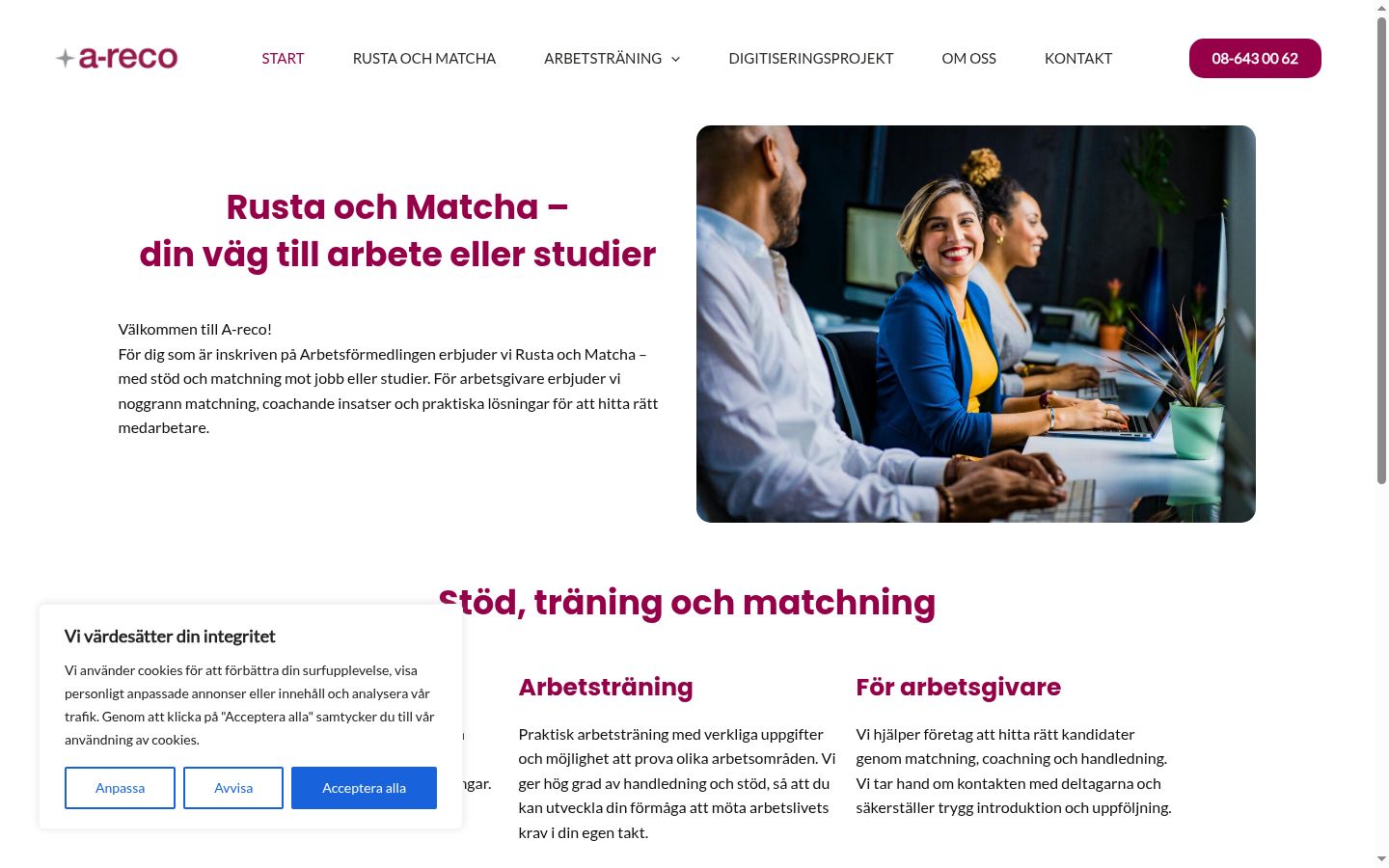 Screenshot tal-banner tal-kunsens muri qabel kwalunkwe interazzjoni