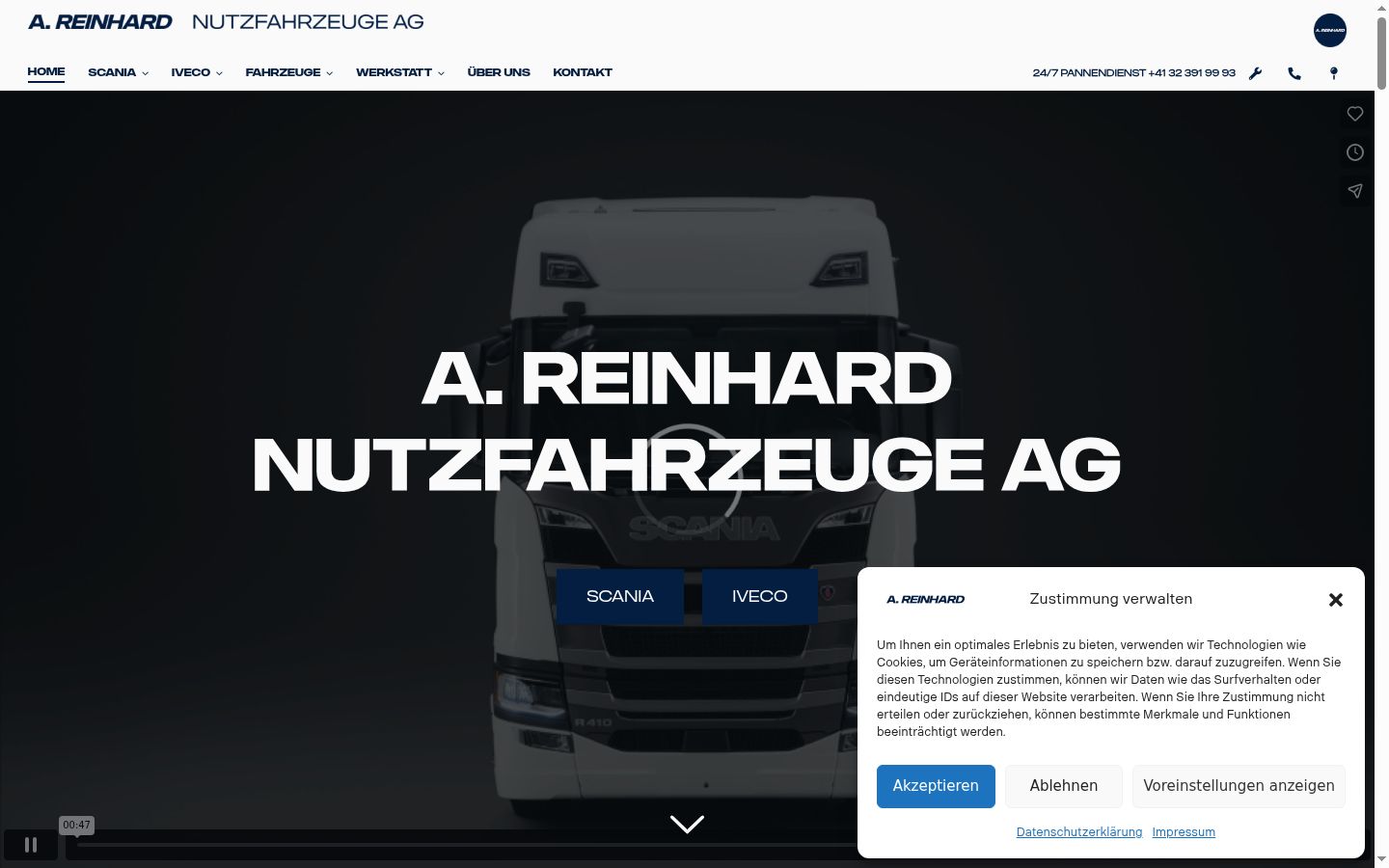 Sutikimo reklamjuostės, rodytos prieš bet kokią sąveiką, ekrano kopija