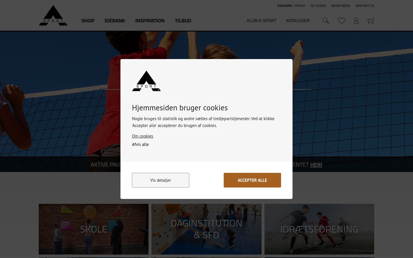Screenshot of the consent banner shown before any interaction