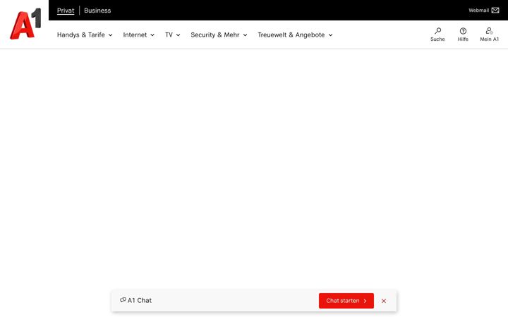 Screenshot του a1.net