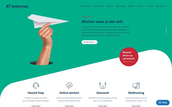 Screenshot of a1.nl