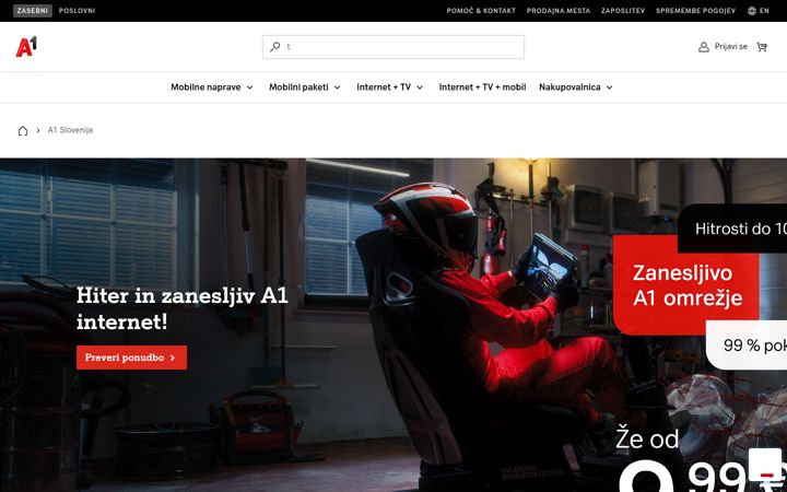 Screenshot of a1.si
