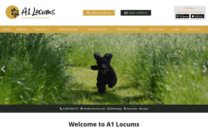 Capture d'écran de a1locums.com