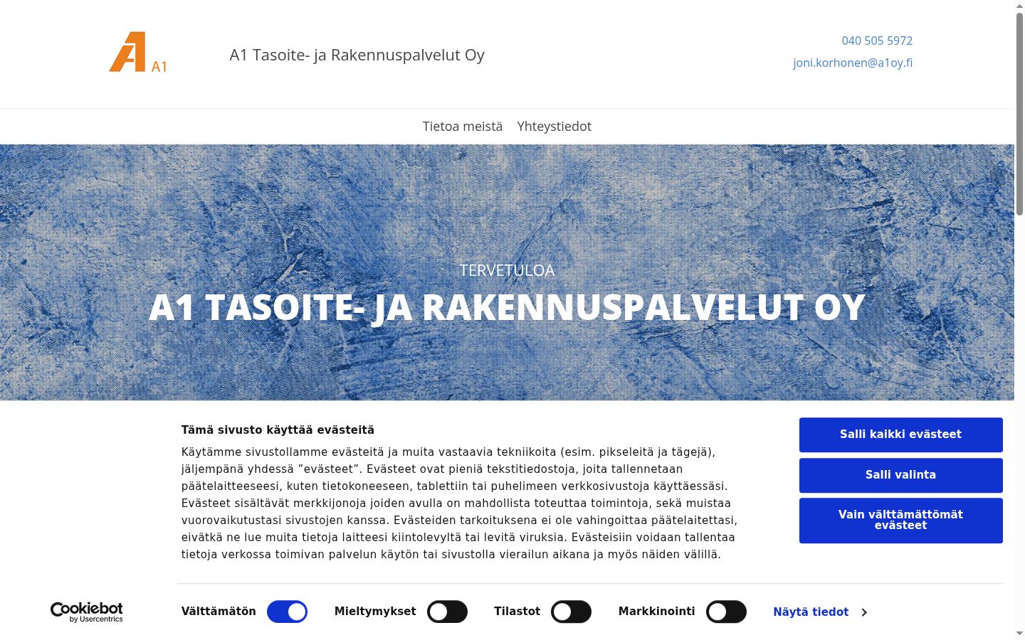 Ekraanipilt nõusolekubännerist, mida näidati enne mis tahes suhtlust