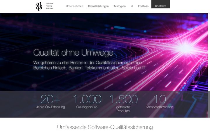 Screenshot of a1qa.de