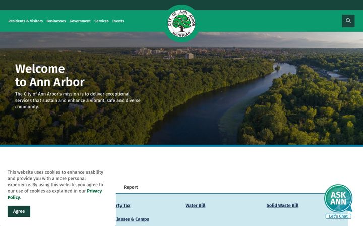 Screenshot of a2gov.org