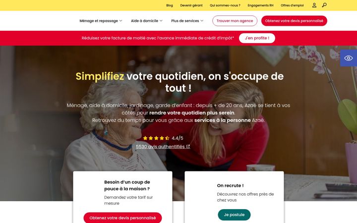 Screenshot von a2micile.com