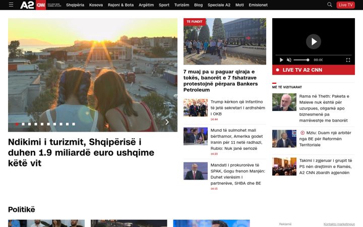 Snímek obrazovky a2news.com