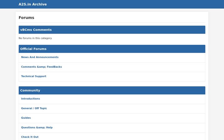 Screenshot of a2s.in