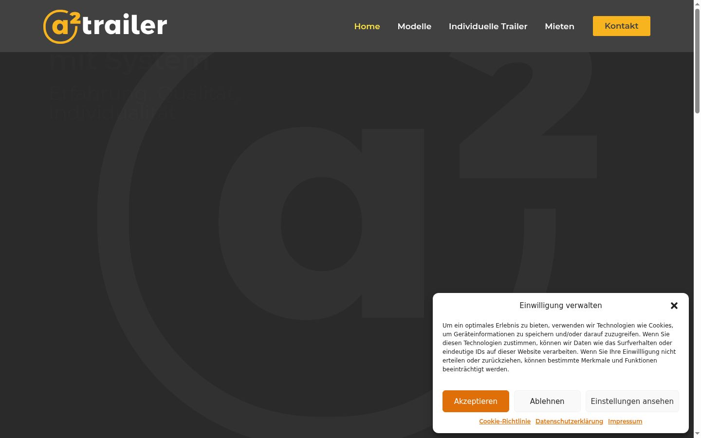 Screenshot del banner di consenso mostrato prima di qualsiasi interazione