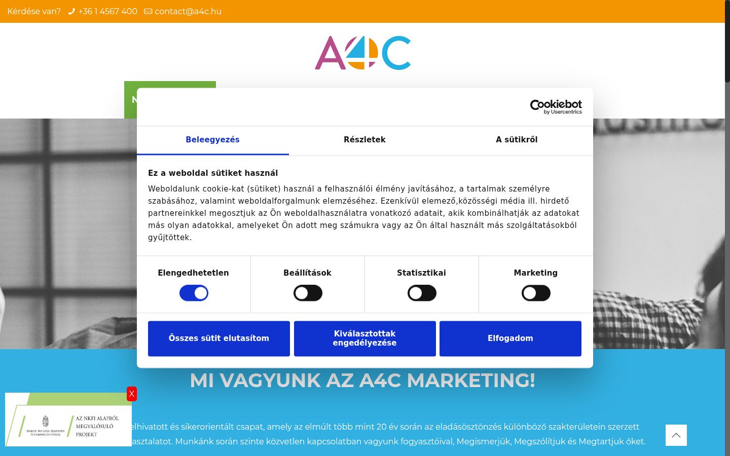 Capture d'écran de la bannière de consentement affichée avant toute interaction