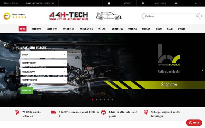 Screenshot of a4h-tech.com