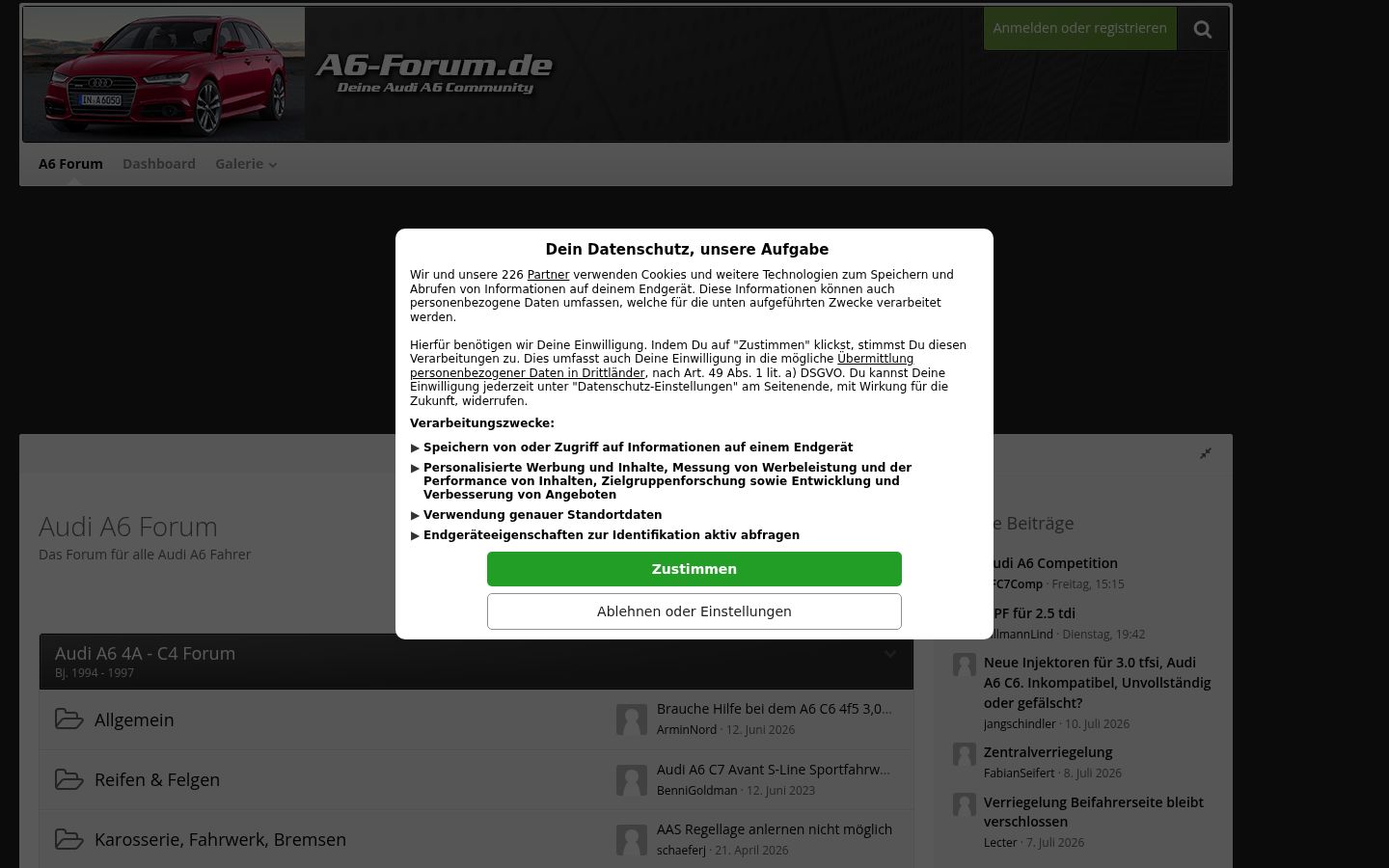 Zrzut ekranu banera zgody wyświetlanego przed jakąkolwiek interakcją
