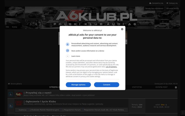 Ekrānuzņēmums no a6klub.pl