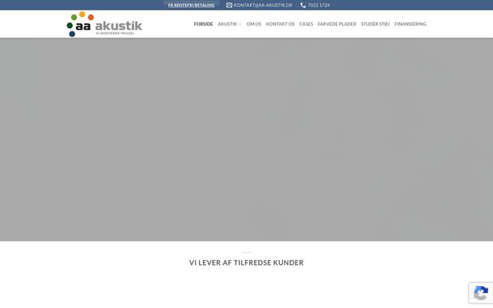 Screenshot of aa-akustik.dk