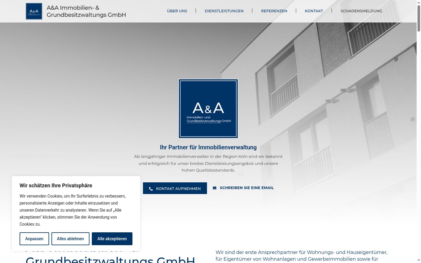 Screenshot van de toestemmingsbanner zoals getoond vóór enige interactie