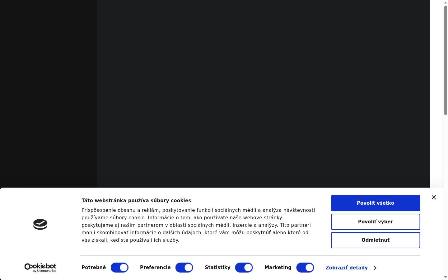 Sutikimo reklamjuostės, rodytos prieš bet kokią sąveiką, ekrano kopija