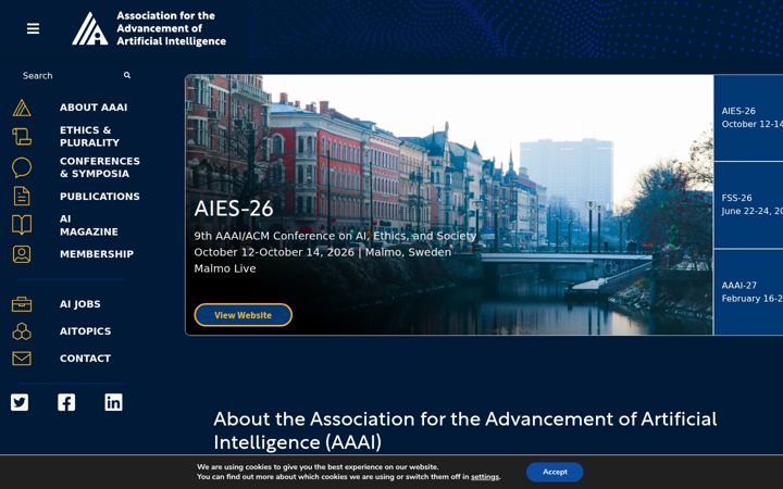 Screenshot of aaai.org