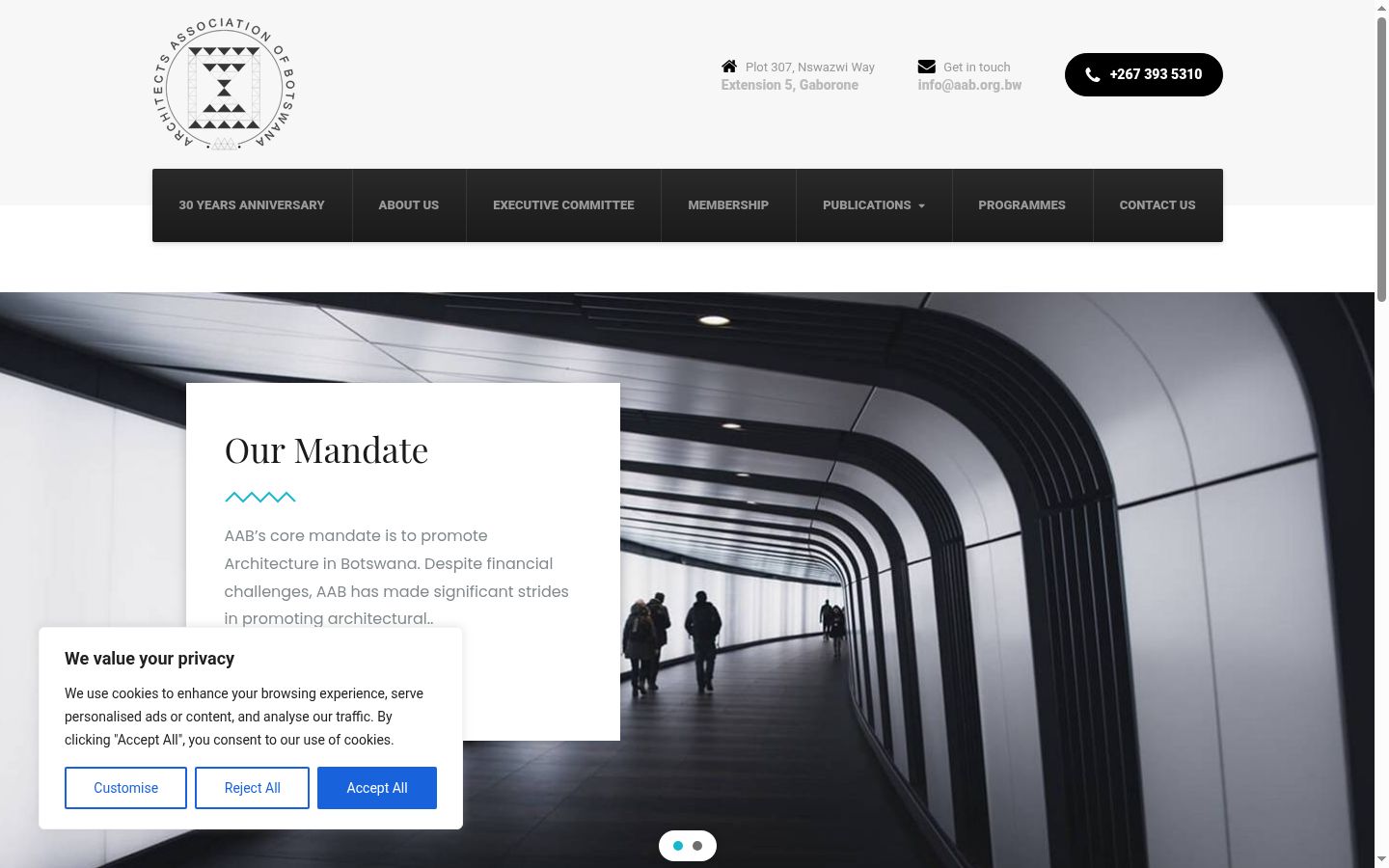 Capture d'écran de la bannière de consentement affichée avant toute interaction