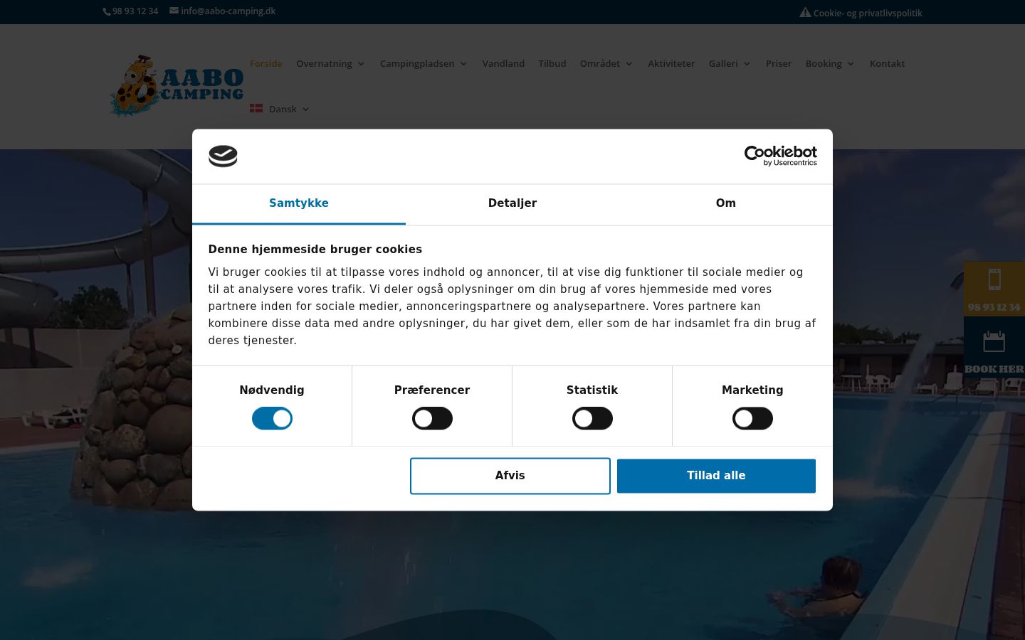 Screenshot tal-banner tal-kunsens muri qabel kwalunkwe interazzjoni