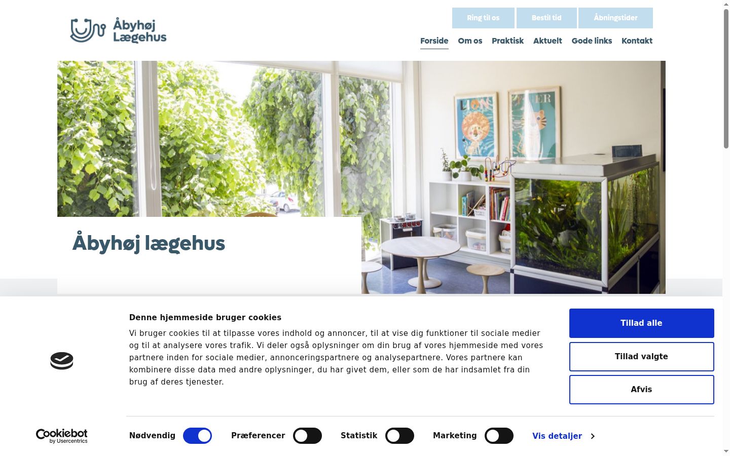 Screenshot des Einwilligungsbanners vor jeglicher Interaktion