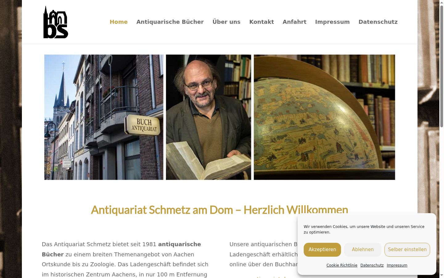 Screenshot des Einwilligungsbanners vor jeglicher Interaktion