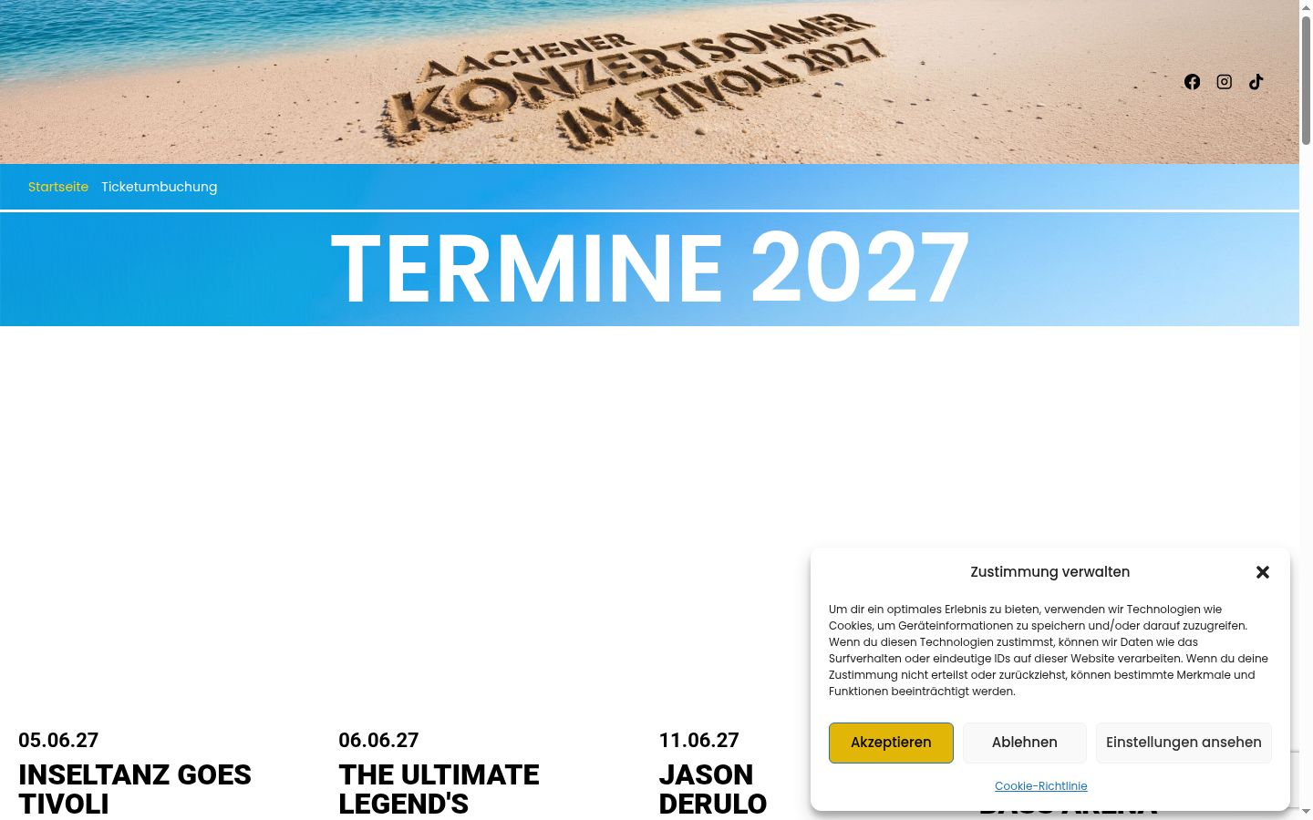 Sutikimo reklamjuostės, rodytos prieš bet kokią sąveiką, ekrano kopija