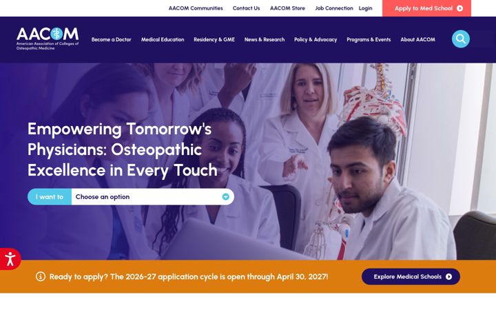 Screenshot of aacom.org