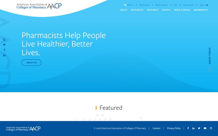 Skjermbilde av aacp.org