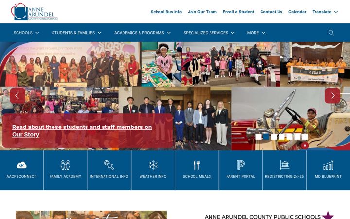 Screenshot of aacps.org