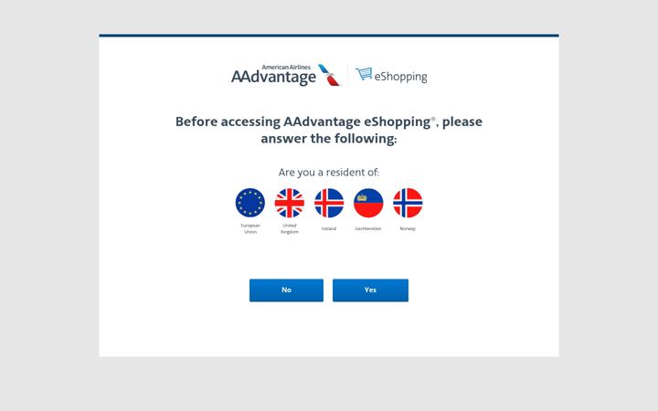 Screenshot of aadvantageeshopping.com