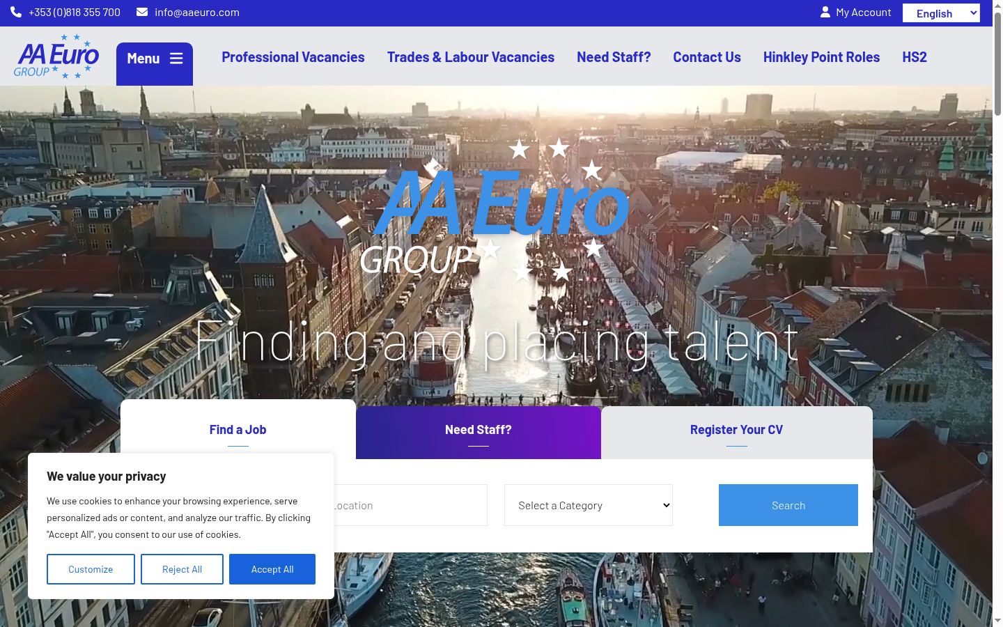 Snímek obrazovky baneru souhlasu zobrazeného před jakoukoli interakcí